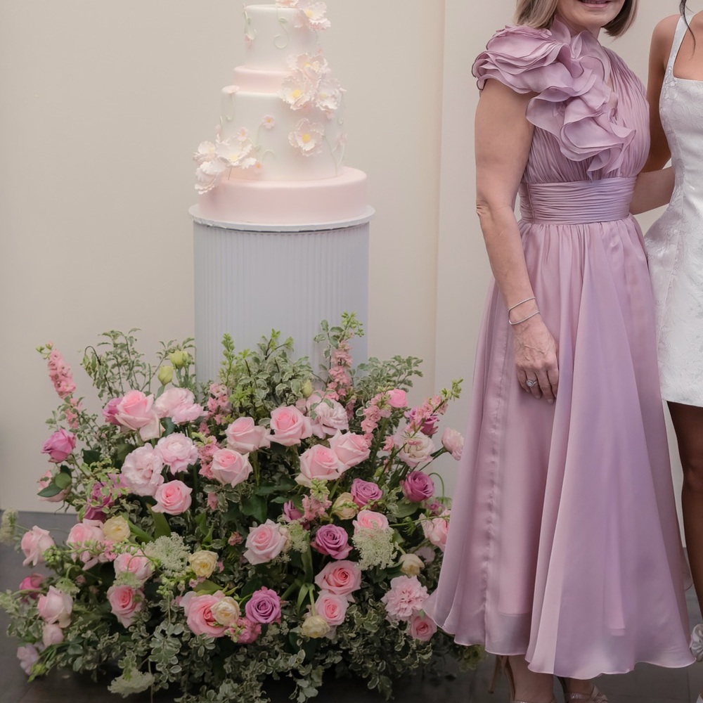 Mac Duggal Empire Rosette Dress